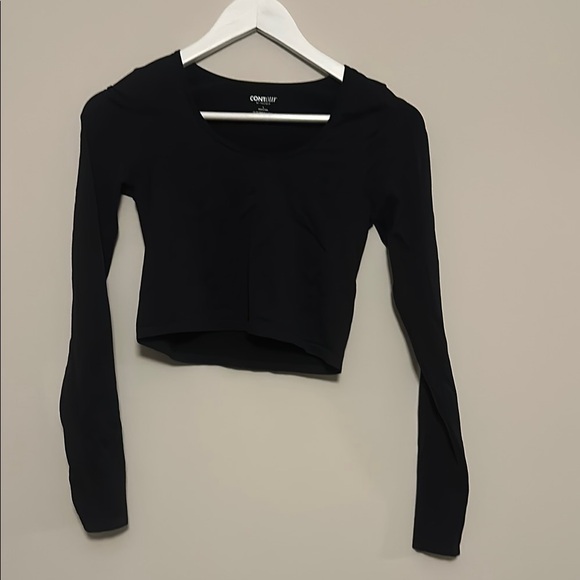 Pacsun Black active Long Sleeve Crop Top - Picture 1 of 2